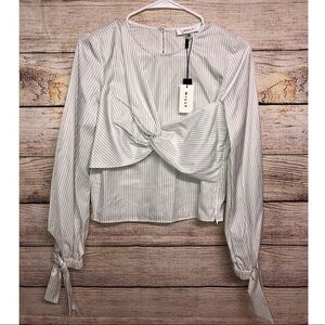 MILLY Lorna Shirting Stripe Top